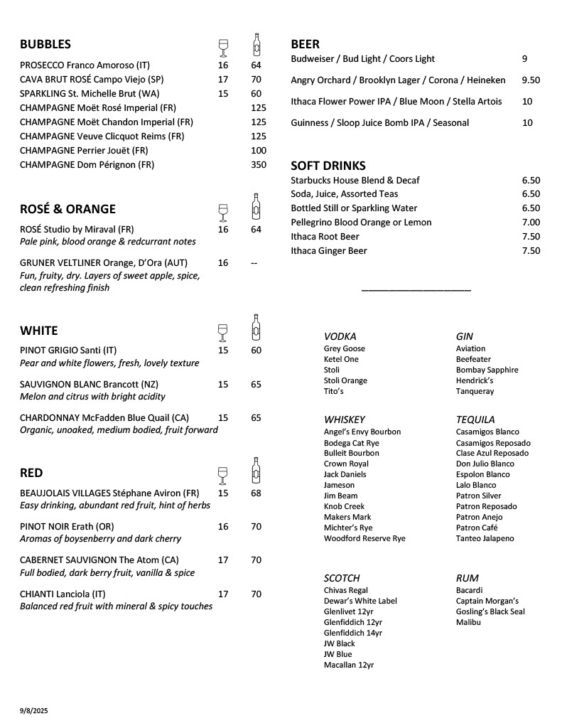 food menu